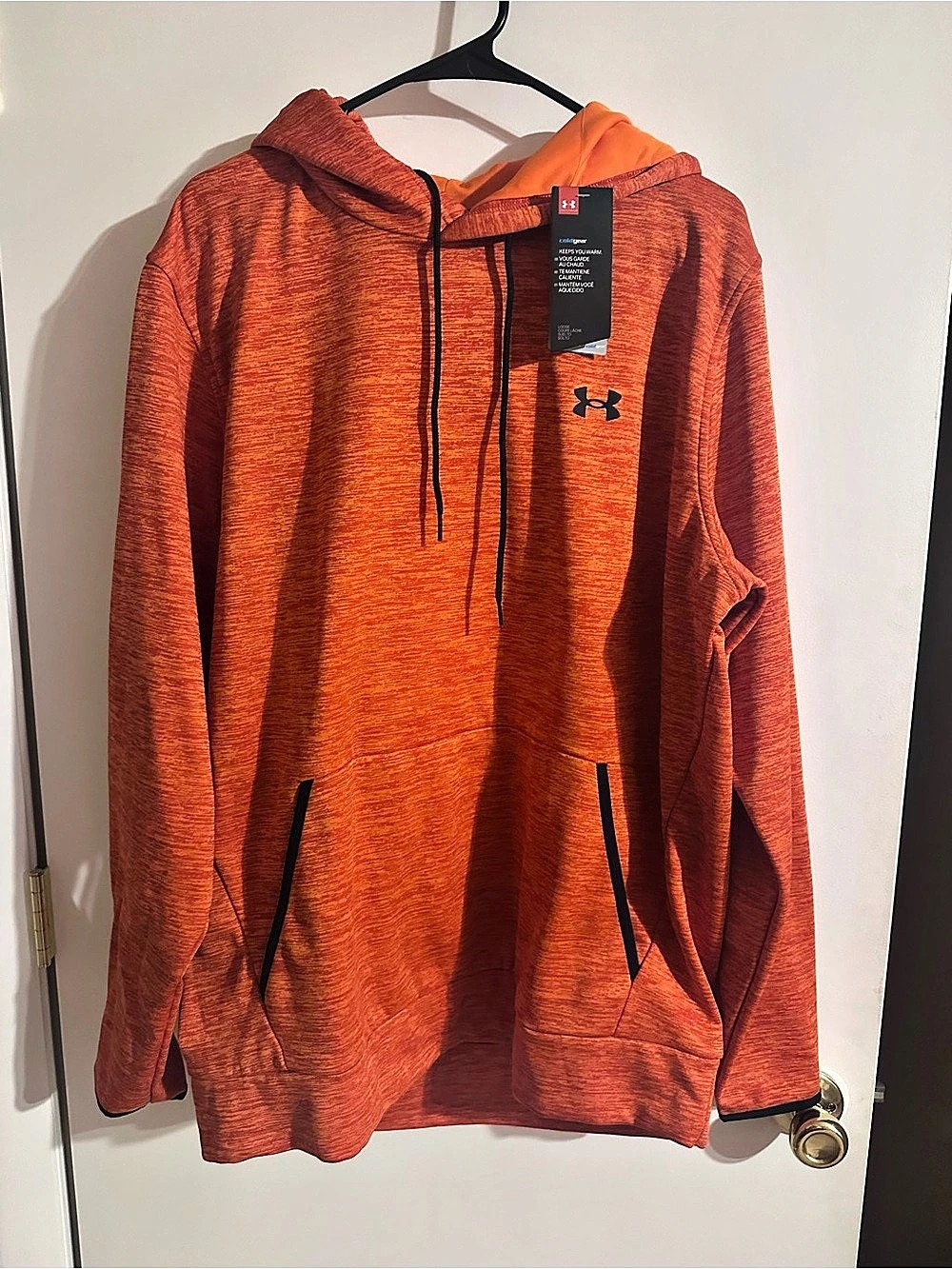 Under Armour UA Expanse ColdGear Hoodie Orange Hoodie XL NWT